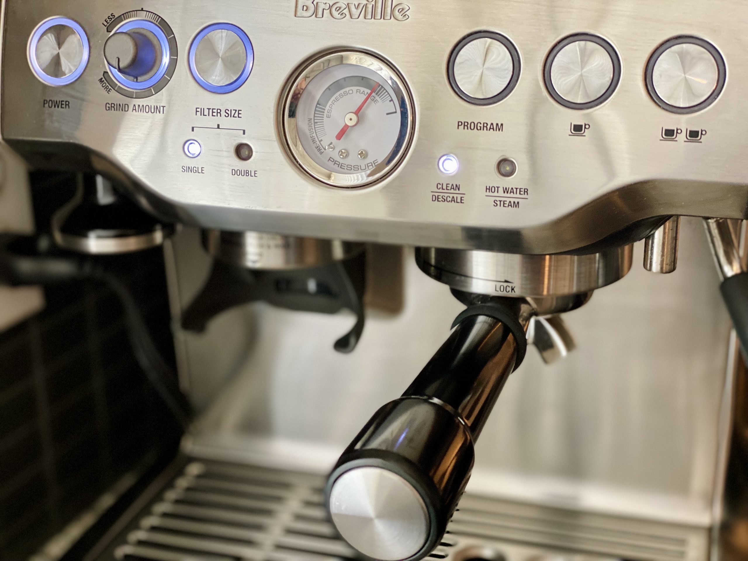 picture of breville barista clean mode dial